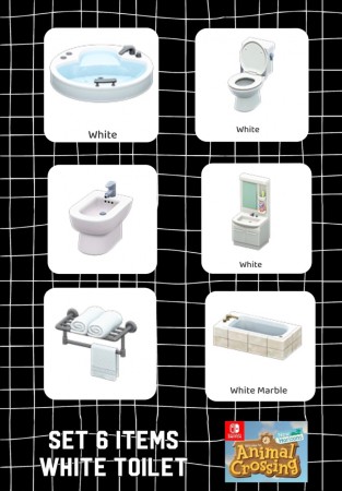 SET BAÑO BLANCO 6 PIEZAS